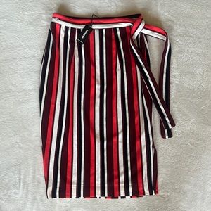 NWT Express striped knee length skirt. Size 2